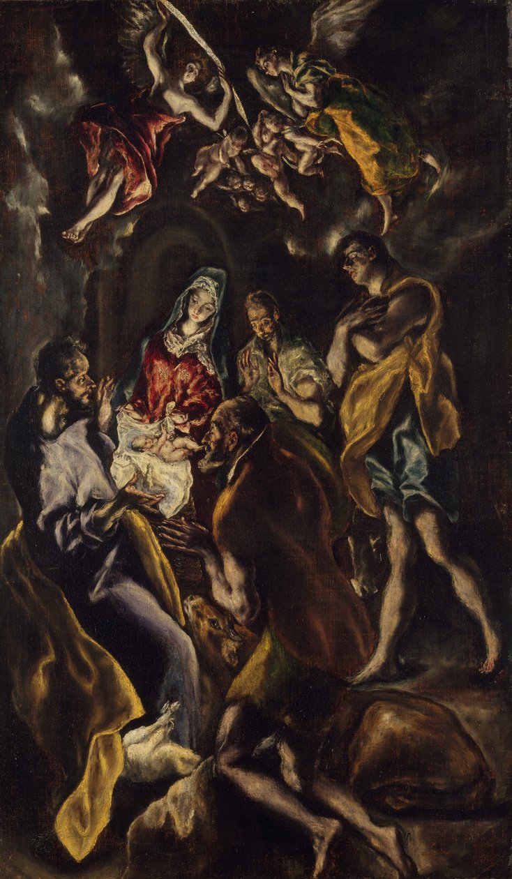Adoracja pasterzy, ok. 1612-14 (olej na płótnie) autorstwa El Greco