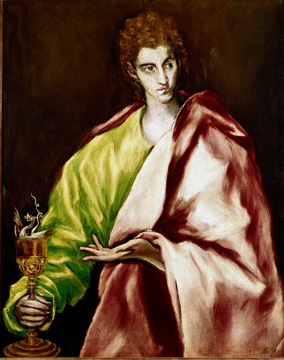 Apotra Saint Xoin ewangelista Obraz Domenikos Theotokopoulos west El Greco (1540-1614) autorstwa El Greco
