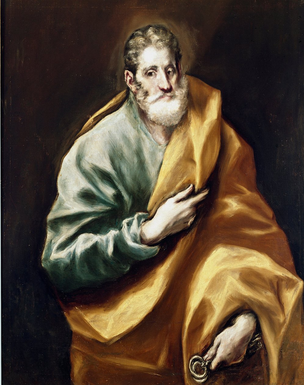 Apotre Świętego Piotra. Obraz Domenikos Theotokopoulosa dit El Greco (1540-1614) autorstwa El Greco