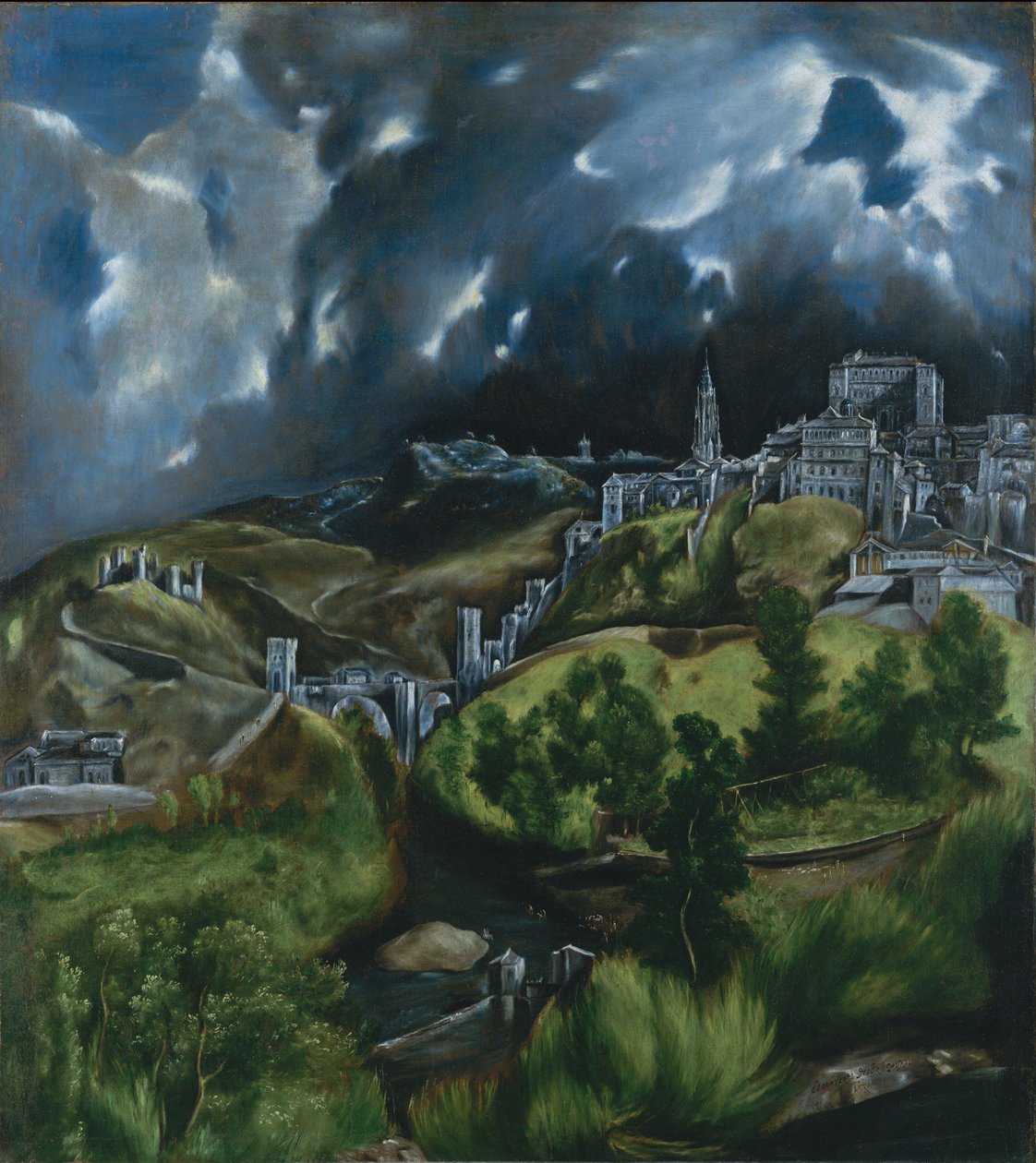 Widok Toledo, ok. 1597-99 (olej na płótnie) autorstwa El Greco