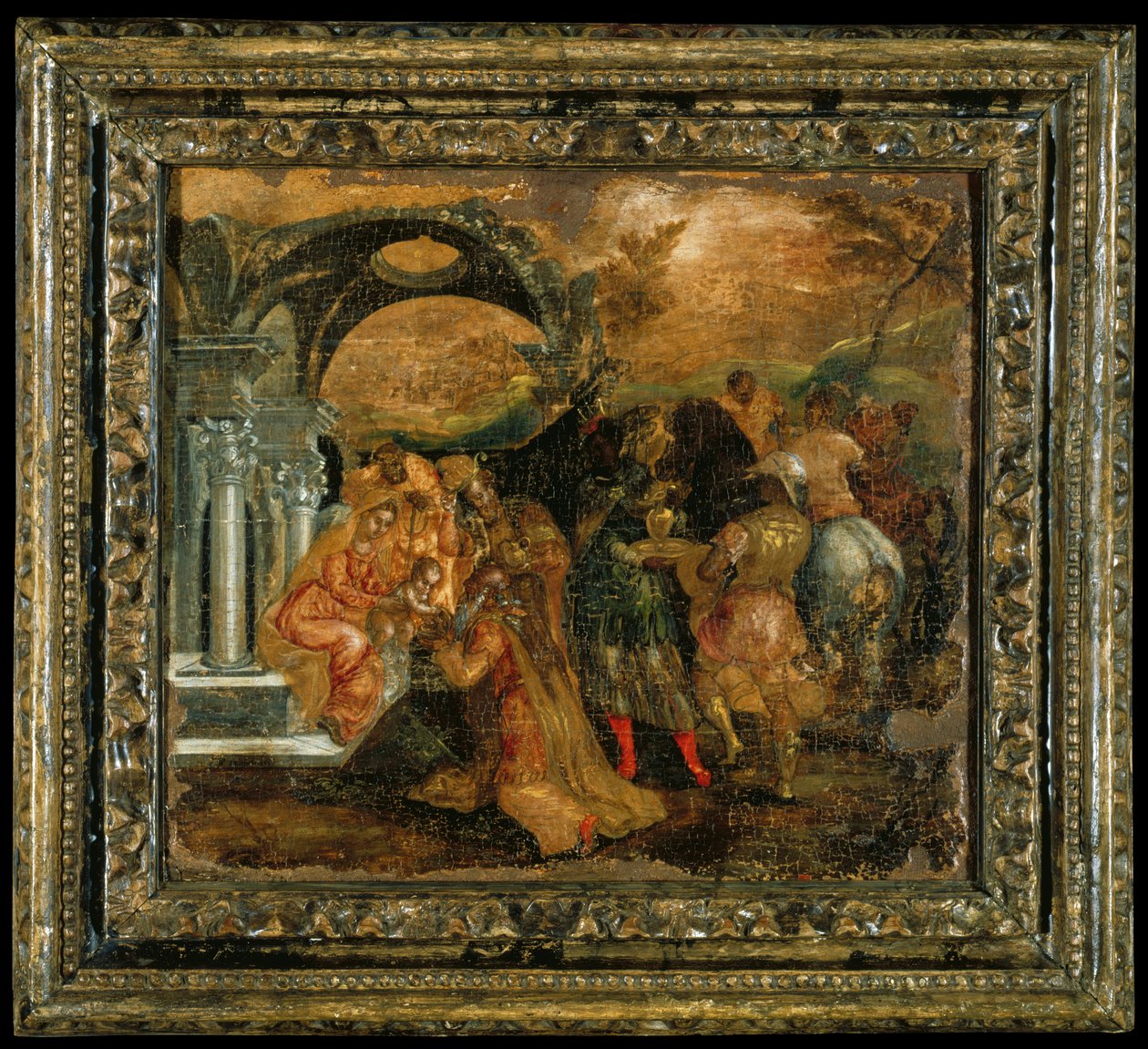 Pokłon Trzech Króli, ok. 1560-67 (tempera jajeczna na panelu) autorstwa El Greco