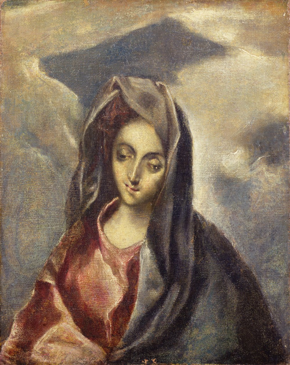 Madonna, ok. 1600 (olej na płótnie) autorstwa El Domenico (after) Greco