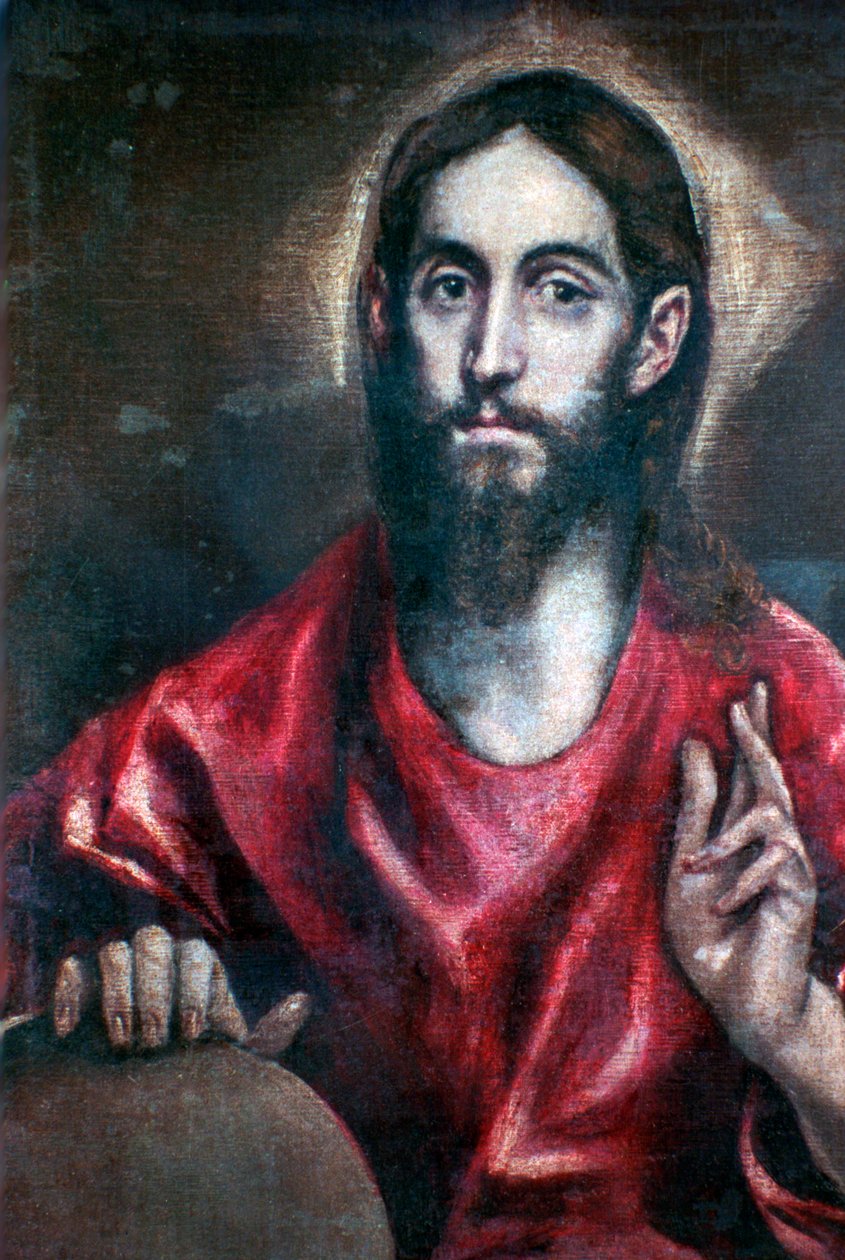 Chrystus błogosławi Zbawiciela Świata, XVII wiek autorstwa El Greco