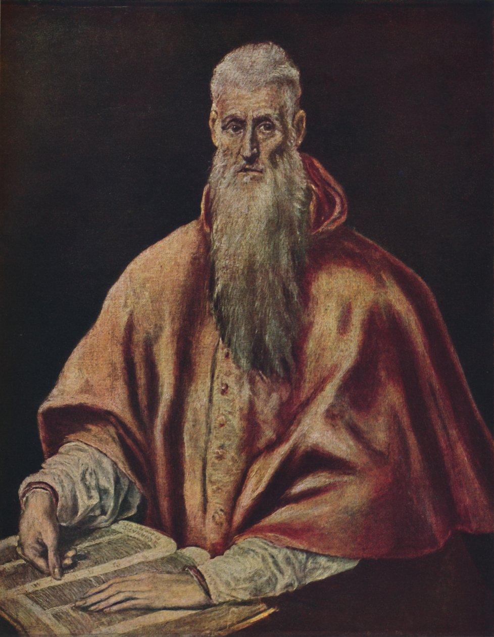 Święty Hieronim jako kardynał, Święty Hieronim jako kardynał, c1590-1600, 1938 autorstwa El Greco