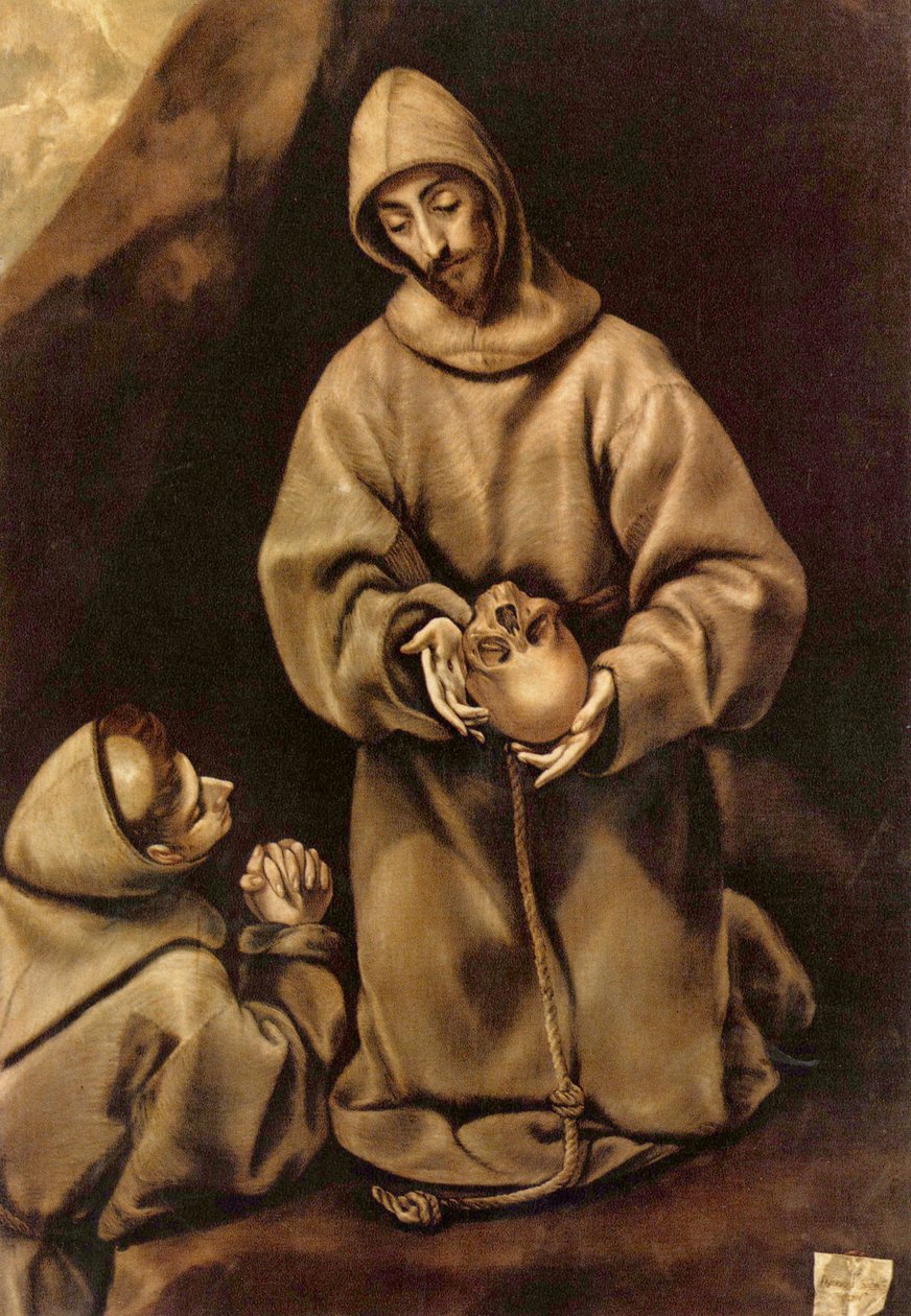 Franciszek i brat Leon, rozmyślania o śmierci Franciszek i brat Leon rozmyślają o śmierci autorstwa El Greco