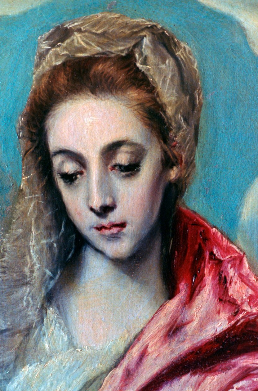 Święta Rodzina z detalem św. Anny, c1590-1595 autorstwa El Greco