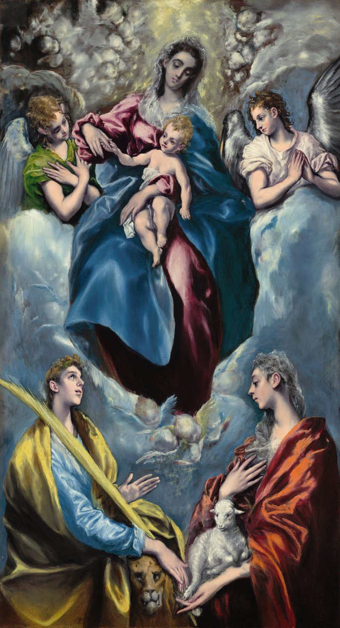 Madonna z Dzieciątkiem i świętymi Martyną i Agnieszką autorstwa El Greco