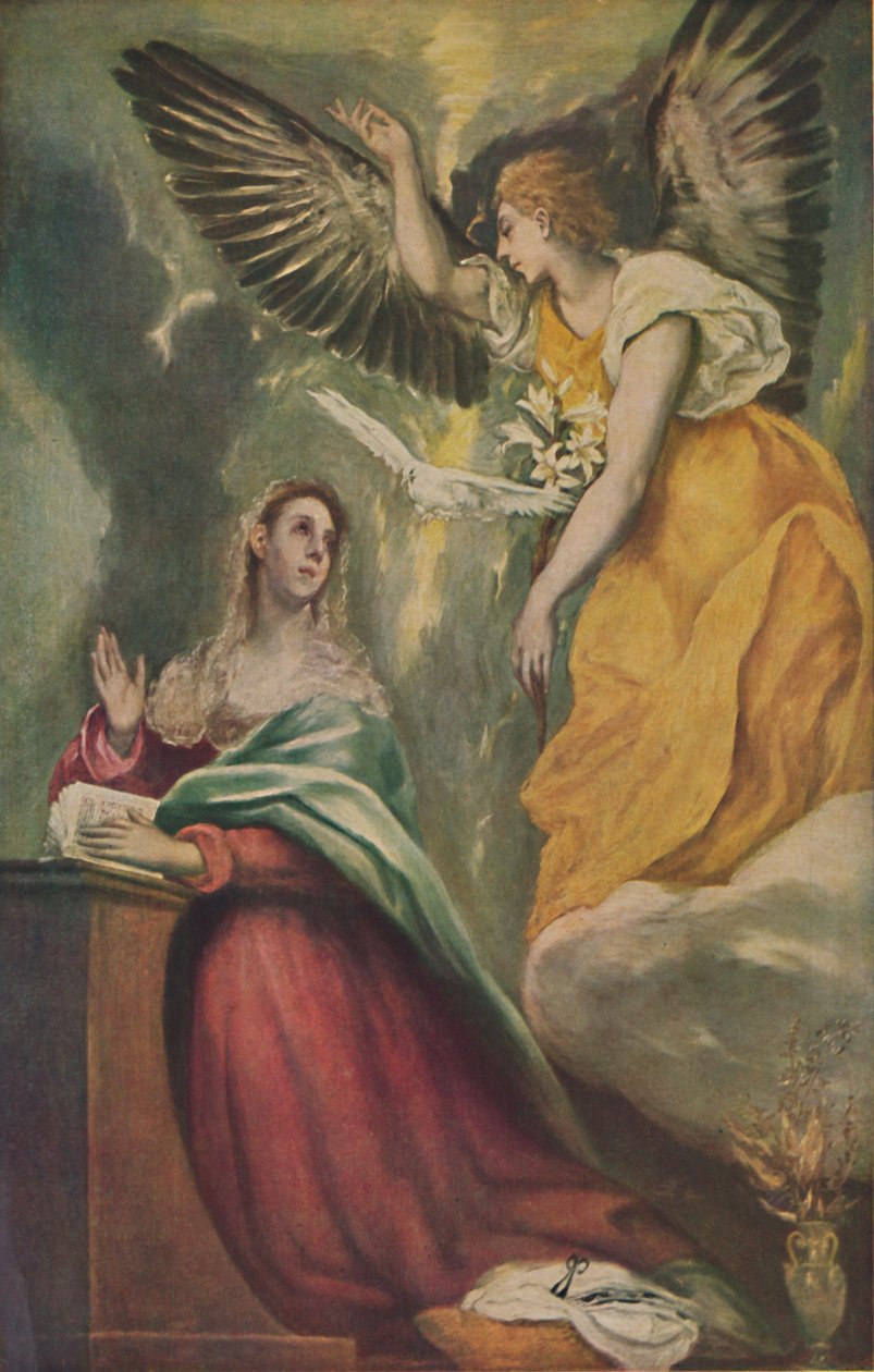 Maria Verkundigung, Zwiastowanie, c1595 - 1600, 1938 autorstwa El Greco