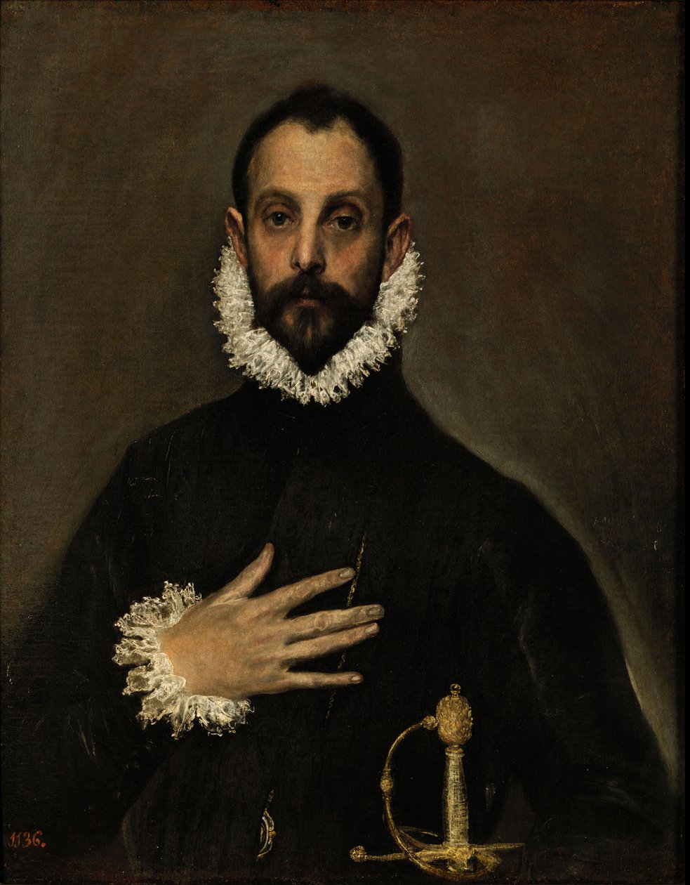 Szlachcic z ręką na piersi, ok. 1930 r. 1580 autorstwa El Greco