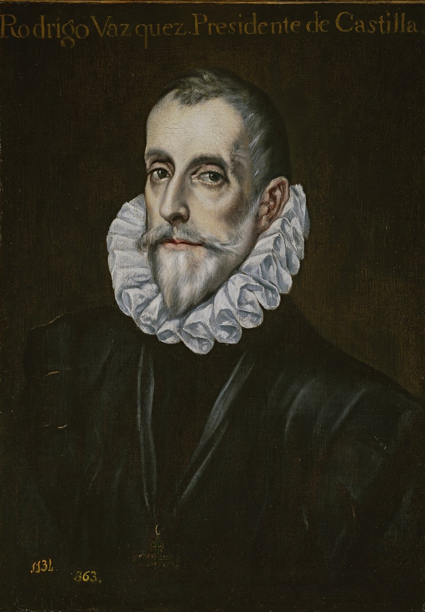 Portret Rodrigo Vázqueza de Arce, pierwsza trzecia część XVII wieku. autorstwa El Greco