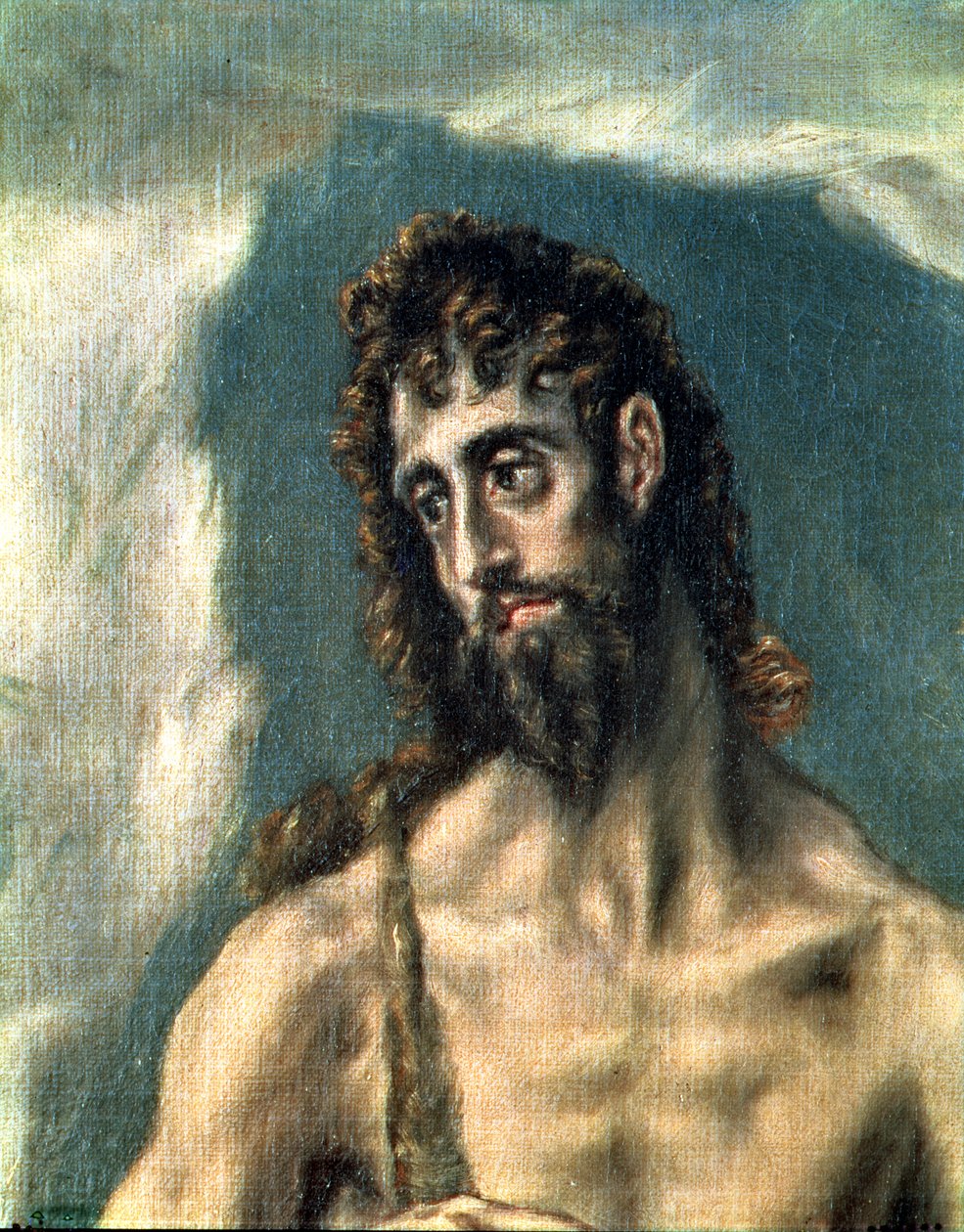 SS. Jan Ewangelista i Jan Chrzciciel, fragment Chrzciciela, 1605-10 olej na płótnie, fragment 86552 autorstwa El Greco