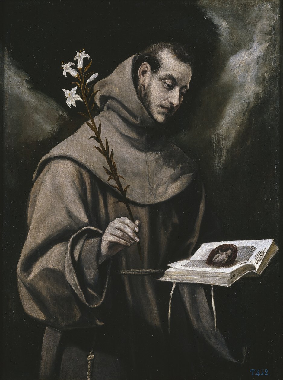 Św. Antoni Padewski, c. 1580 autorstwa El Greco
