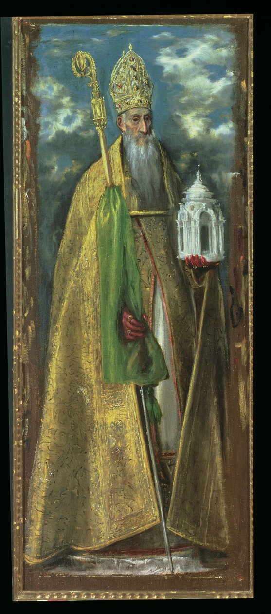 Święty Augustyn z Hippony (354-430) 1590 autorstwa El Greco