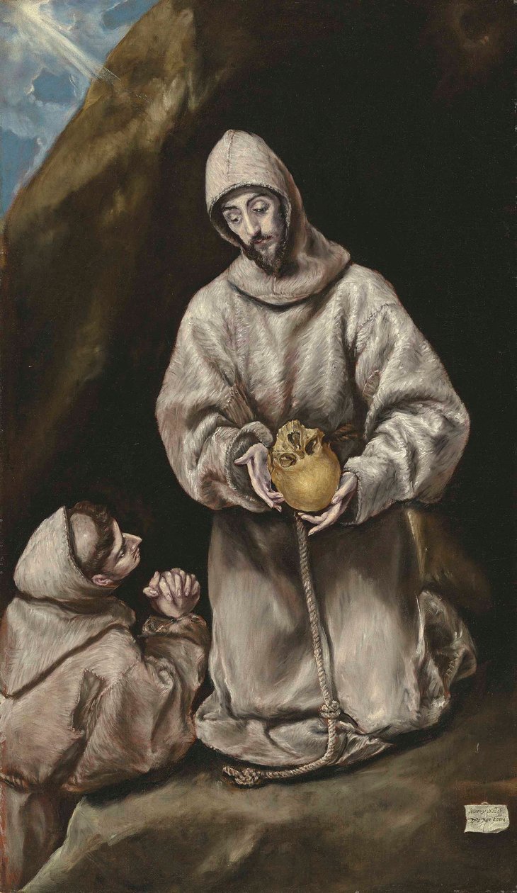 Święty Franciszek i brat Leon w medytacji autorstwa El Greco