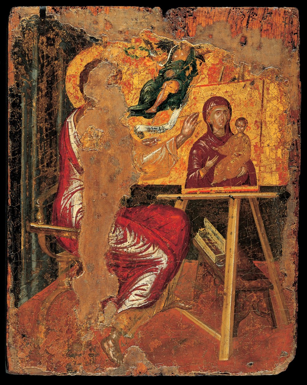 Łukasz malujący Dziewicę autorstwa El Greco
