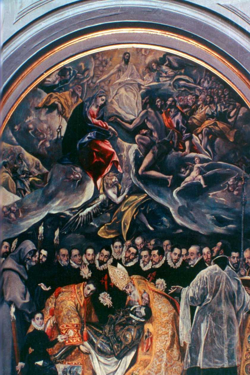 Detal Pogrzeb hrabiego Orgaza, 1586-1588 autorstwa El Greco