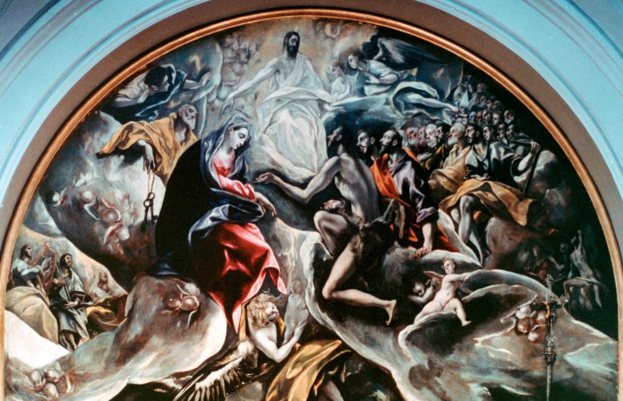 Detal Pogrzeb hrabiego Orgaza, 1586-1588 autorstwa El Greco