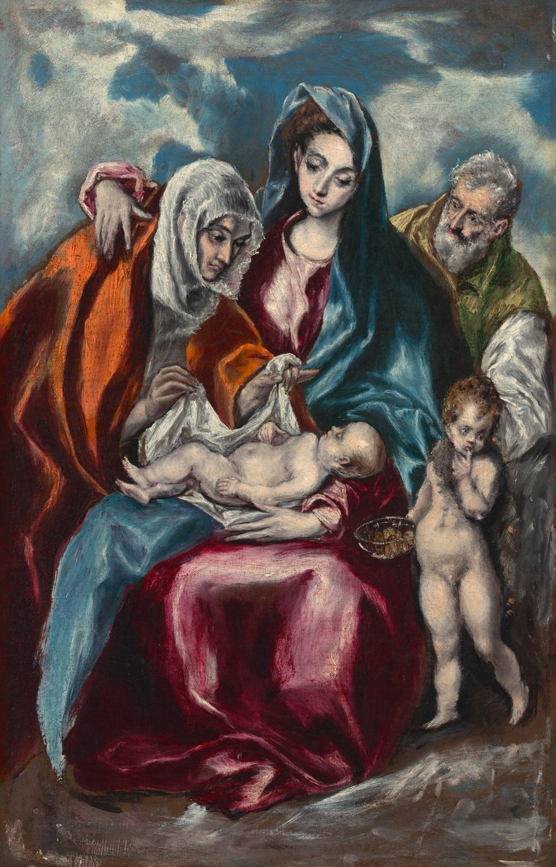 Święta Rodzina ze świętą Anną i małym Janem Chrzcicielem autorstwa El Greco