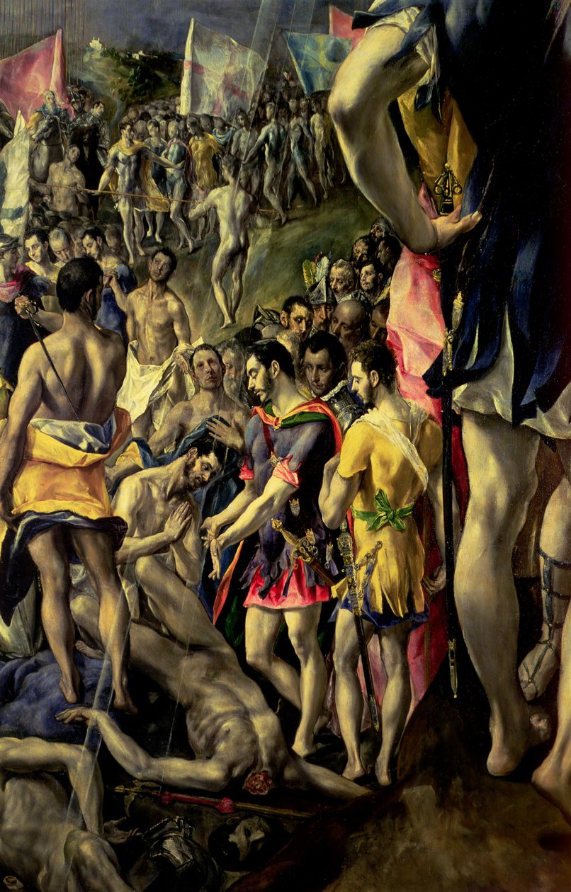 Męczeństwo św. Maurycego, 1580-83 (detal 90011) autorstwa El Greco