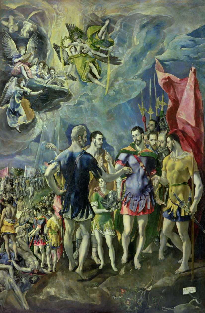 Męczeństwo św. Maurycego, 1580-83 (szczegóły patrz 62092) autorstwa El Greco