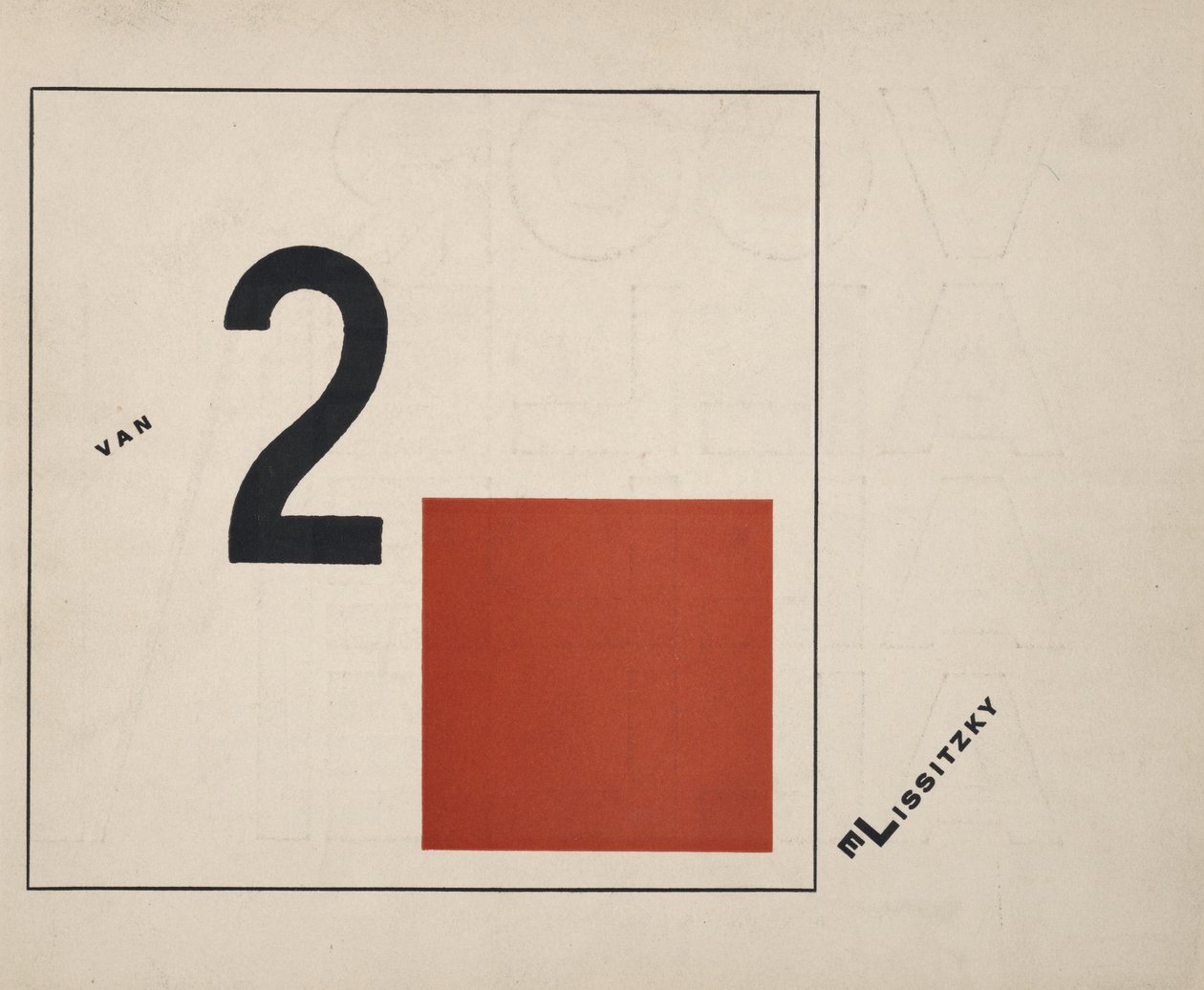 O dwóch kwadratach, 1922. autorstwa Eliezer Markowich Lissitzky