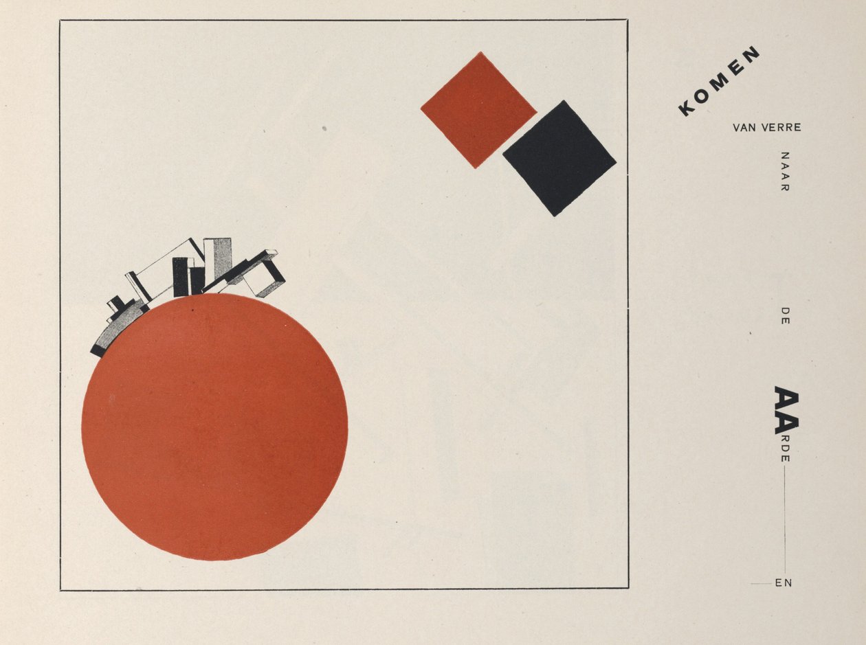 O dwóch kwadratach, 1922. autorstwa Eliezer Markowich Lissitzky
