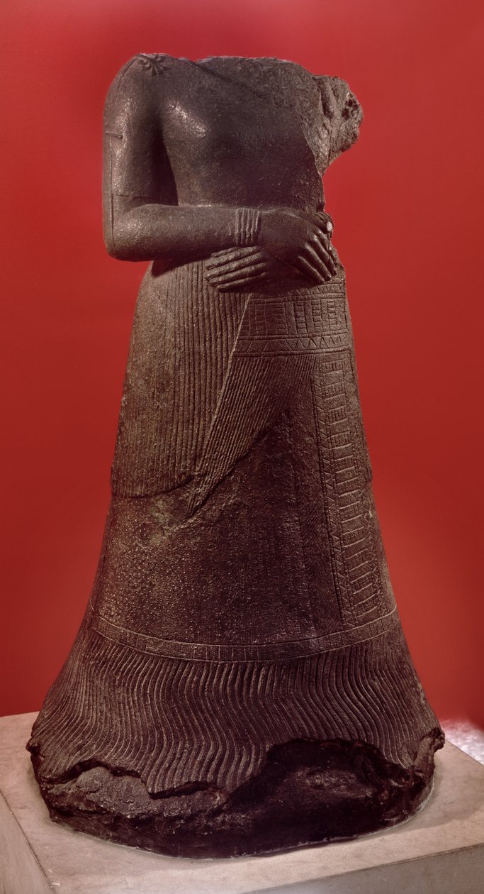 Posąg Napirasu, żony króla elamickiego Untasha-Napirishy, ok. 1340-1300 pne (brąz i miedź) autorstwa Elamite