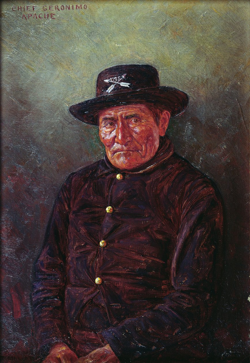 Wódz Geronimo (olej na płótnie) autorstwa Elbridge Ayer Burbank