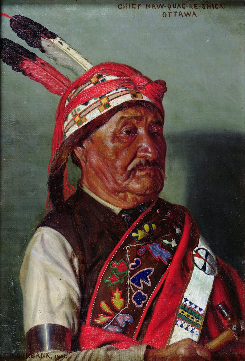 Wódz Naw-quag-ke-shick autorstwa Elbridge Ayer Burbank