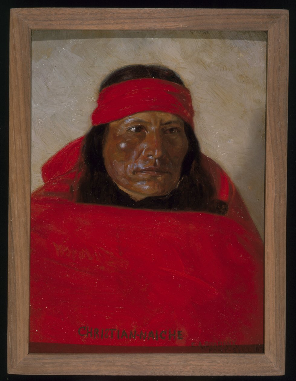 Christian-Naiche, c.1899 (olej na tkaninie) autorstwa Elbridge Ayer Burbank