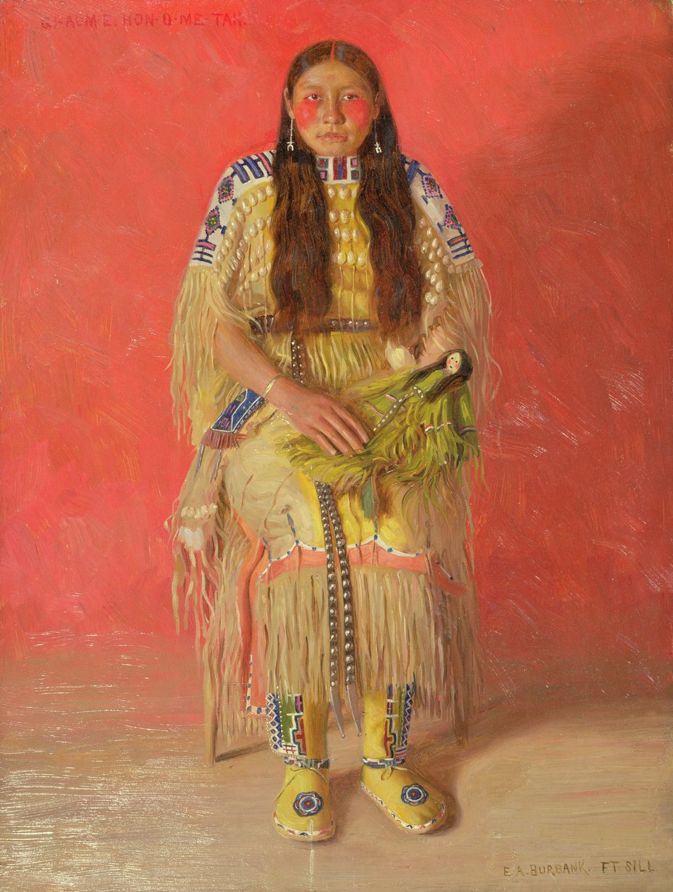 Gi-aum-e-hon-o-me-tah (olej na płótnie) autorstwa Elbridge Ayer Burbank
