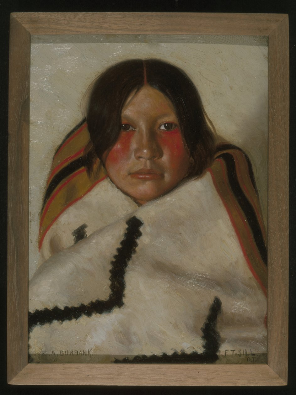 Gi-aum-e Hon-o-me-tah (młoda kobieta) (olej na płótnie) autorstwa Elbridge Ayer Burbank