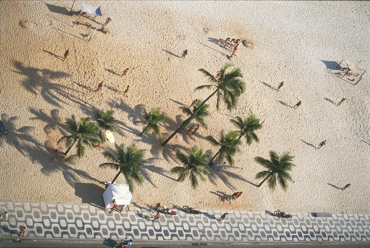 Brazylia, Rio de Janeiro, plaża Ipanema, widok z lotu ptaka (zdjęcie) autorstwa Nicolas d