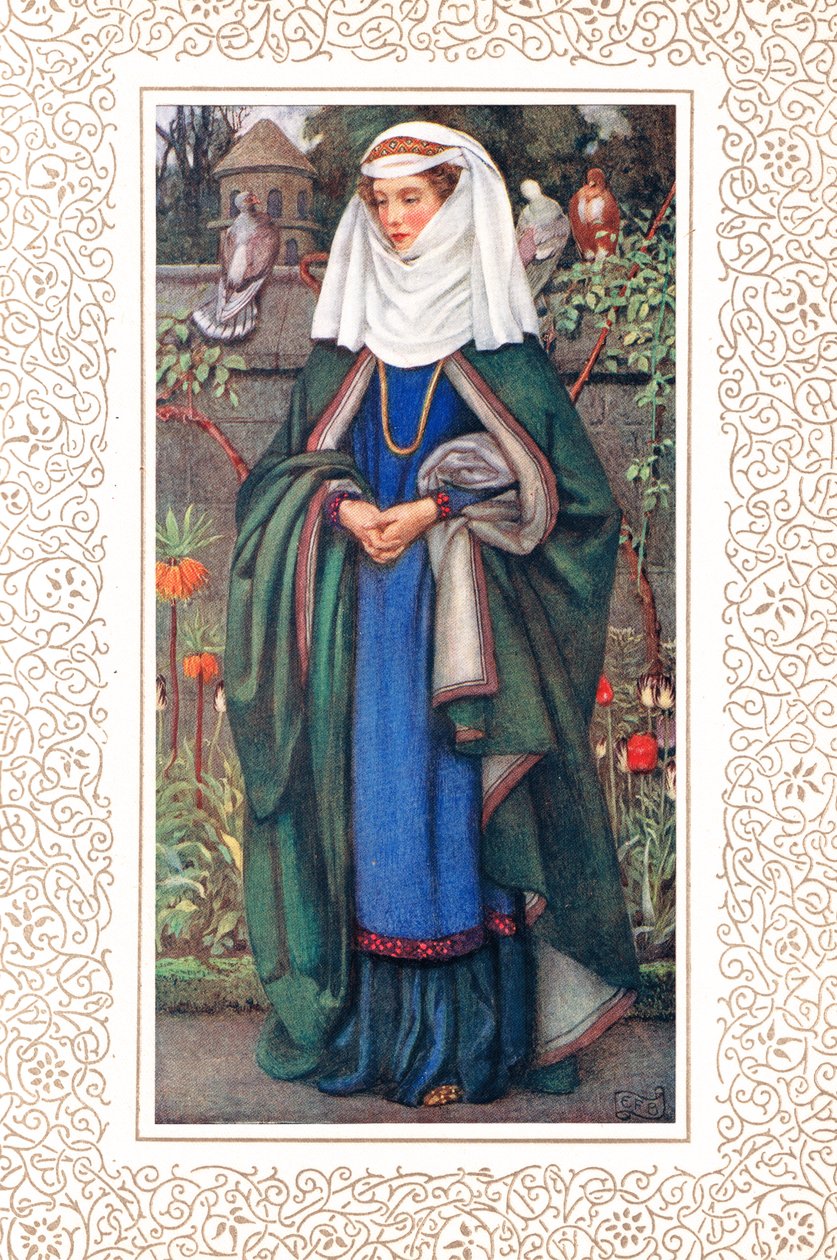 Enid, ilustracja z „Idylls of the King” Alfreda Tennysona (1809-92), wyd. Hodder & Stoughton autorstwa Eleanor Fortescue Brickdale