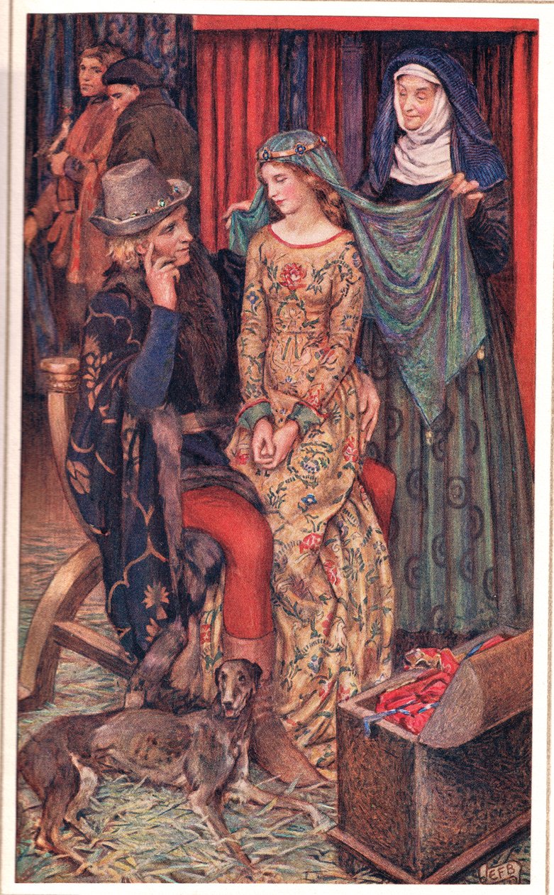 Enid, ilustracja z „Idylls of the King” Alfreda Tennysona (1809-92), wyd. Hodder & Stoughton autorstwa Eleanor Fortescue Brickdale