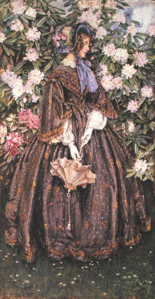 Dama z parasolką (akwarela na papierze) autorstwa Eleanor Fortescue Brickdale