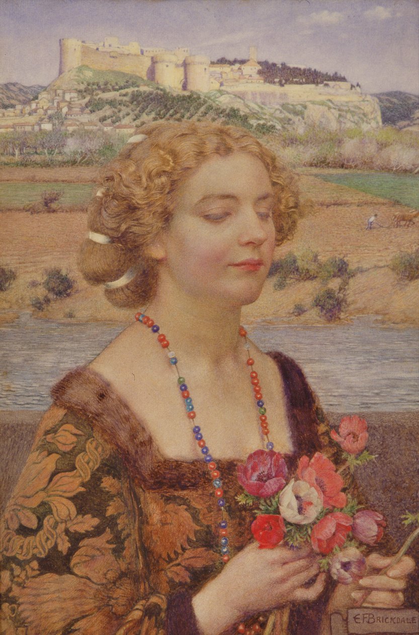 Laura z Awinionu (akwarela na papierze) autorstwa Eleanor Fortescue Brickdale