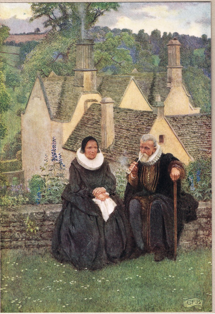 Tak spokojni jesteśmy, gdy nie ma już namiętności, ilustracja z „Księgi staroangielskich pieśni i ballad”, wydanej przez Hoddera i Stoughtona, ok. 1910 (kolor lito) autorstwa Eleanor Fortescue Brickdale