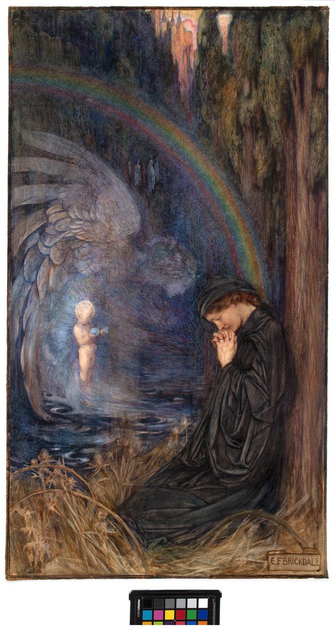 Pośmiertne dziecko, ok. 1904 (akwarela i gwasz na papierze) autorstwa Eleanor Fortescue Brickdale