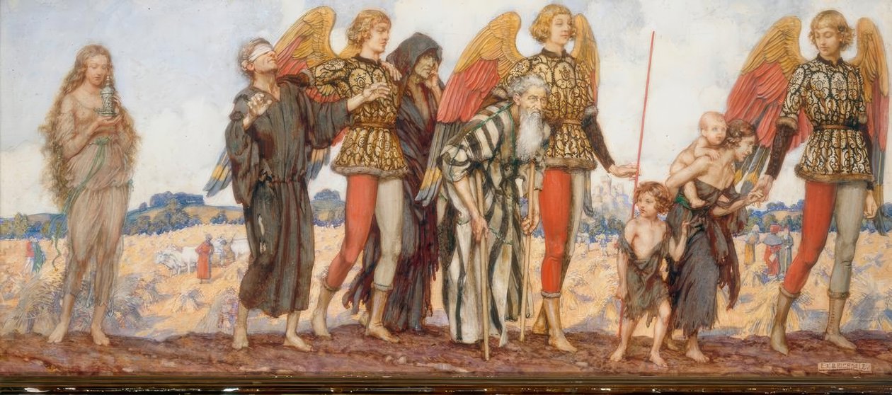 Anioły prowadzące biednych autorstwa Eleanor Fortescue Brickdale