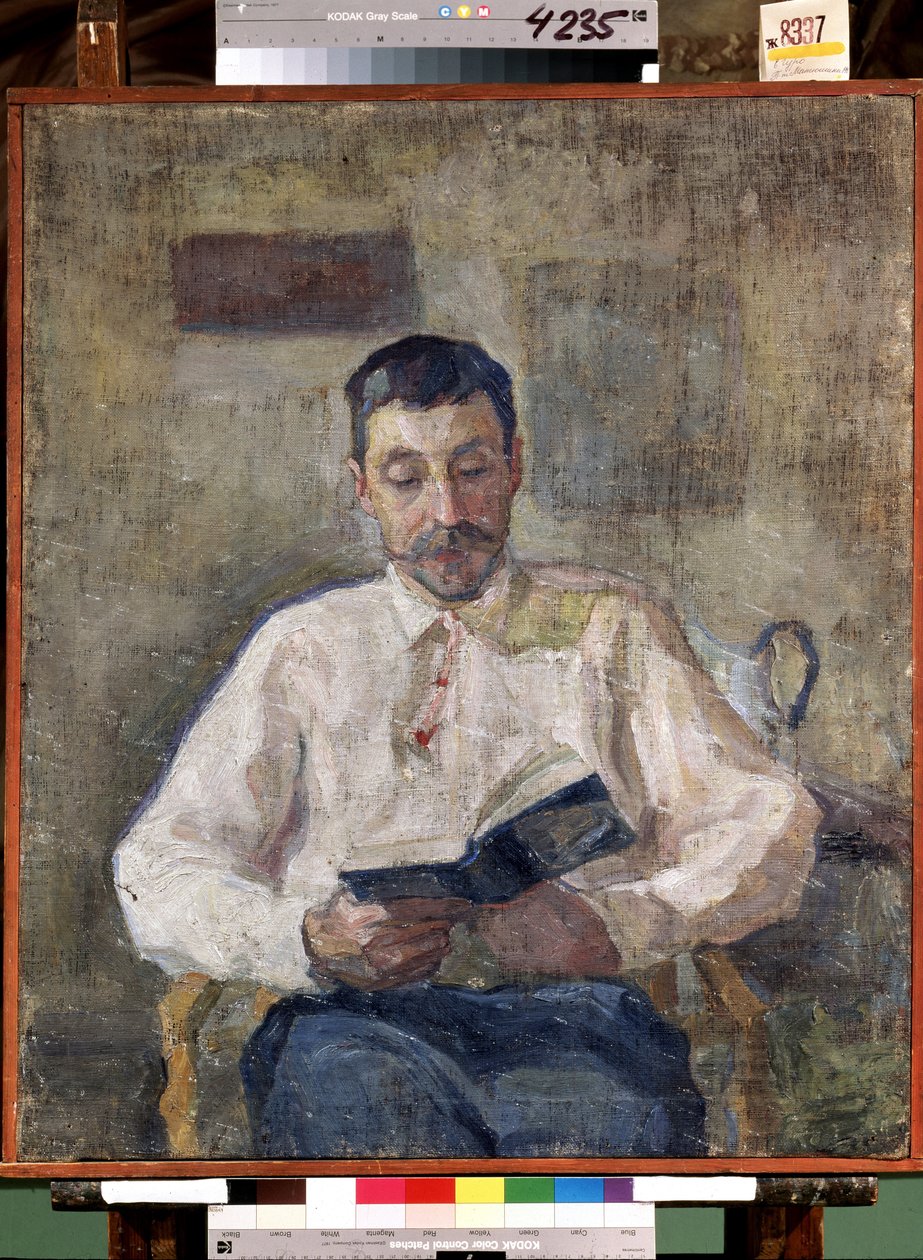 „Portret rosyjskiego malarza Michaiła Matiuszyna (Matjuschin lub Matiuszyn) (1861-1934)” Obraz Jeleny (Eleny) Guro (1877-1913) Państwowe Muzeum Rosyjskie Sankt Petersburg autorstwa Elena Guro