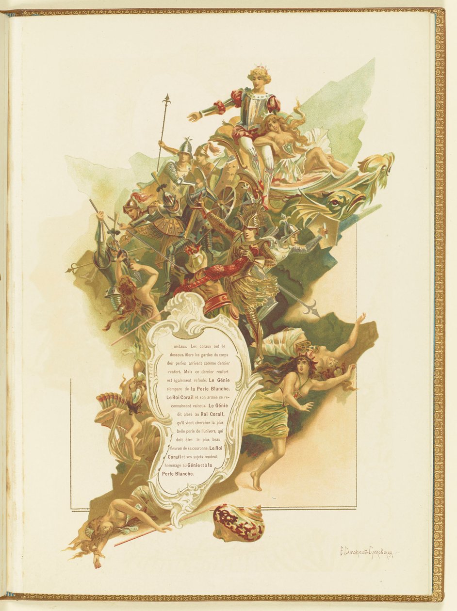 Program do baletu La Perle Mariusa Petipy i Riccardo Drigo, 1896. autorstwa Elena Petrovna Samokish Sudkovskaya