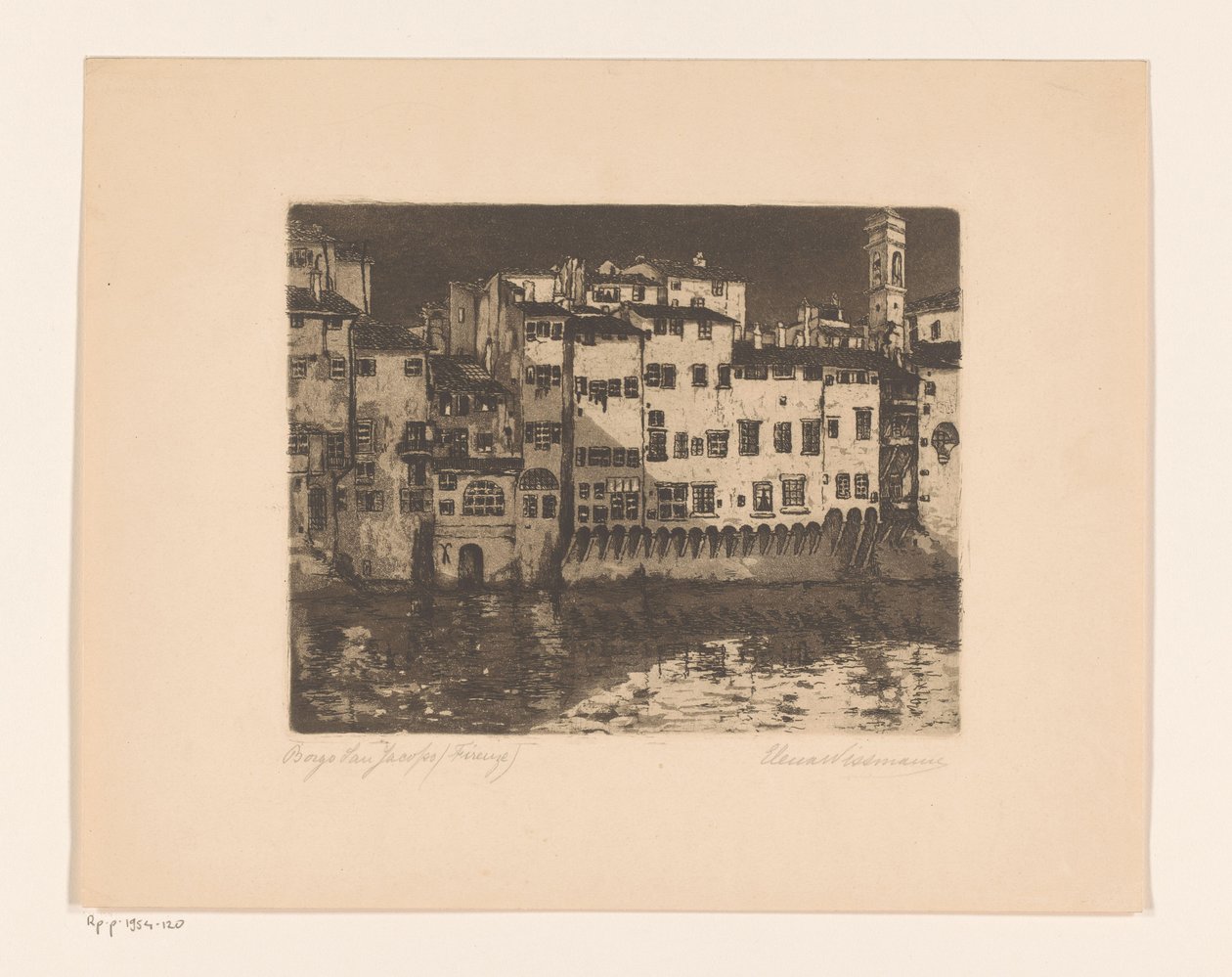 Borgo San Jacopo (Firenze) (oryginalny tytuł obiektu) autorstwa Elena Wissmann (signed by artist)
