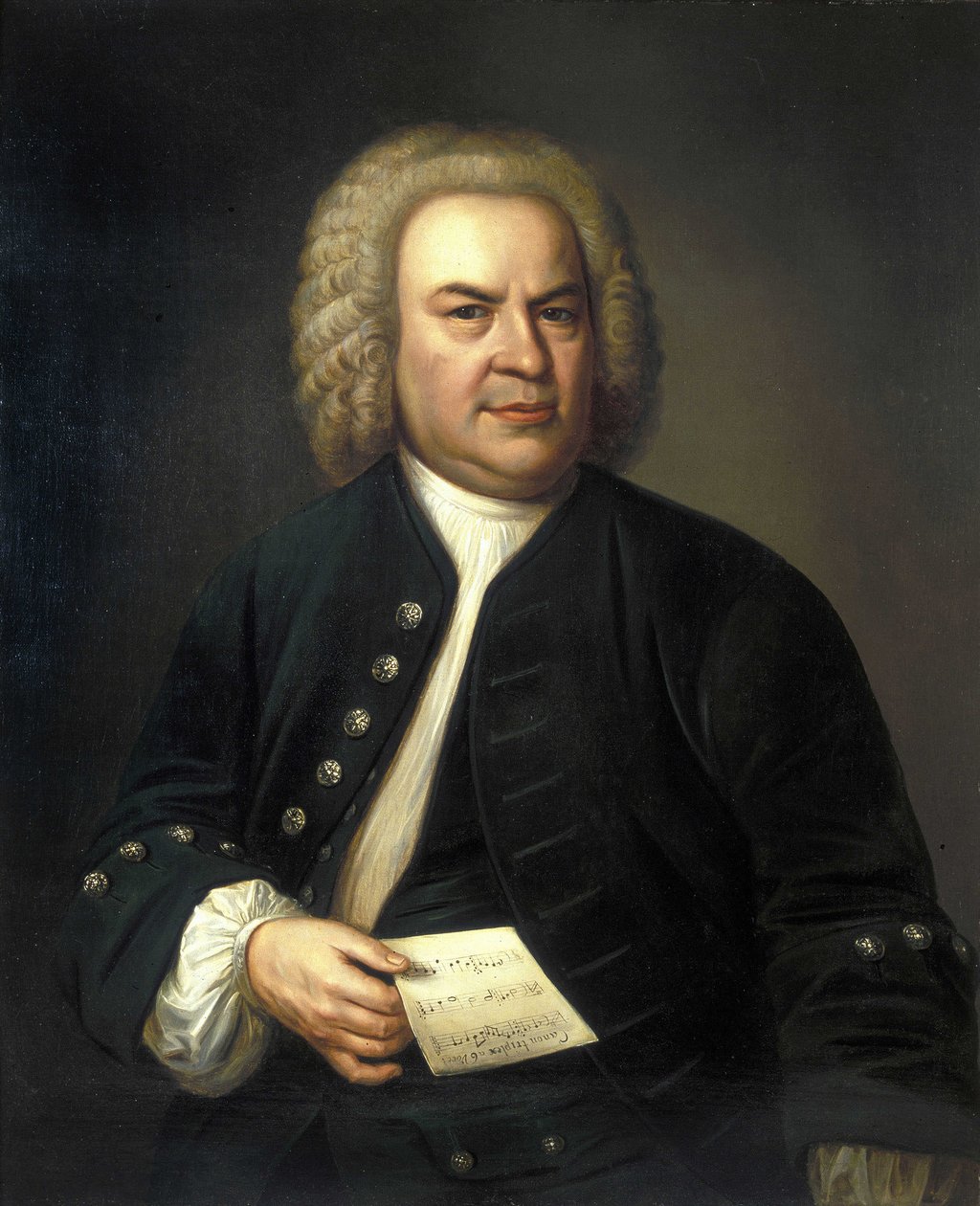 portret Jeana Sebastiena Bacha (Johann Sebastian Bach autorstwa Elias Gottleib (after) Haussmann