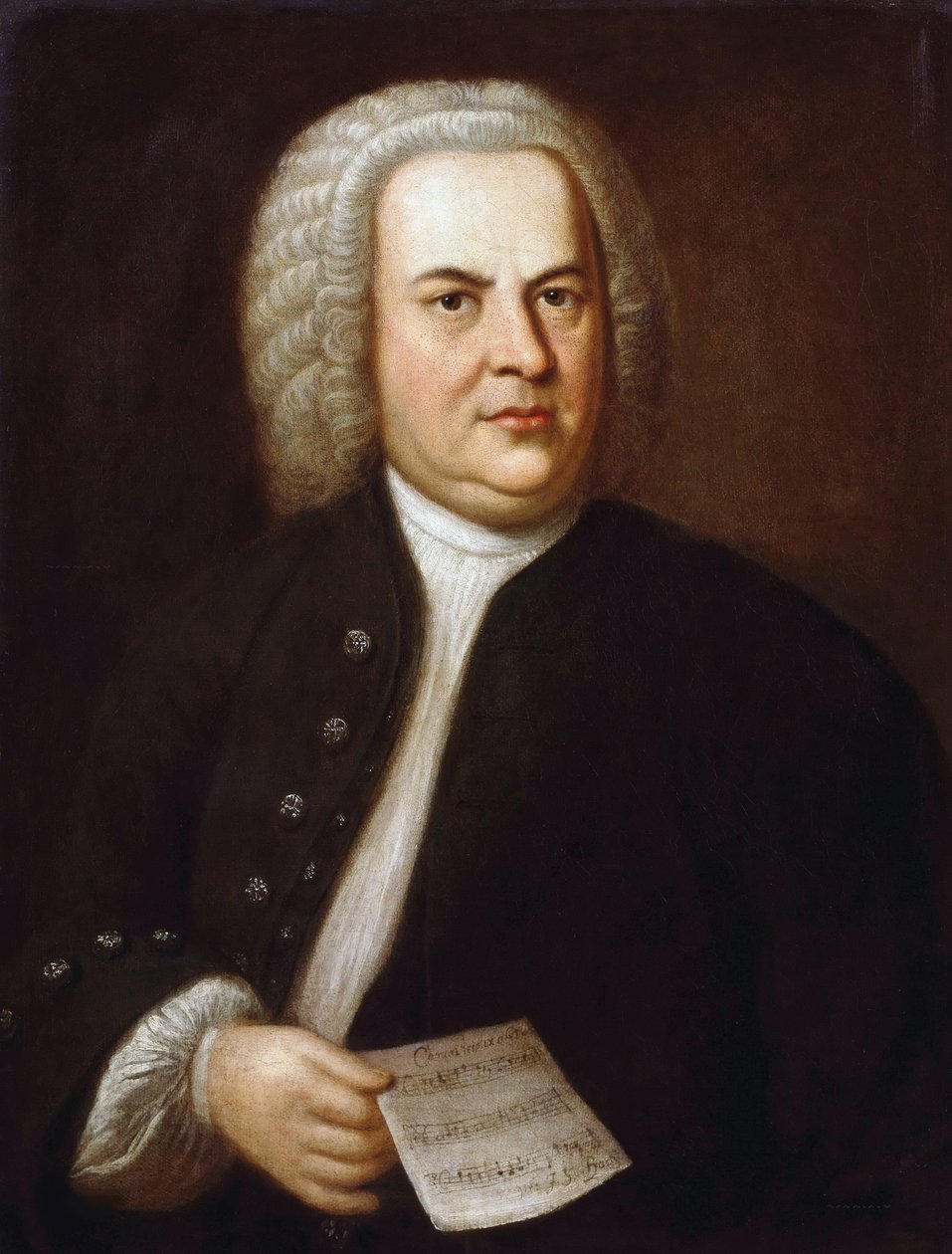 Portret Johanna Sebastiana Bacha, autorstwa Haussmanna, Elias Gottlob (1695-1774) (olej na płótnie) autorstwa Elias Gottleib Haussmann