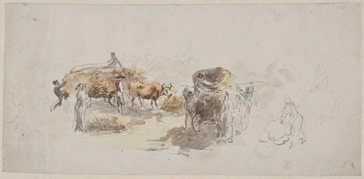 Scena rodzajowa, sianokosy autorstwa Elias Martin