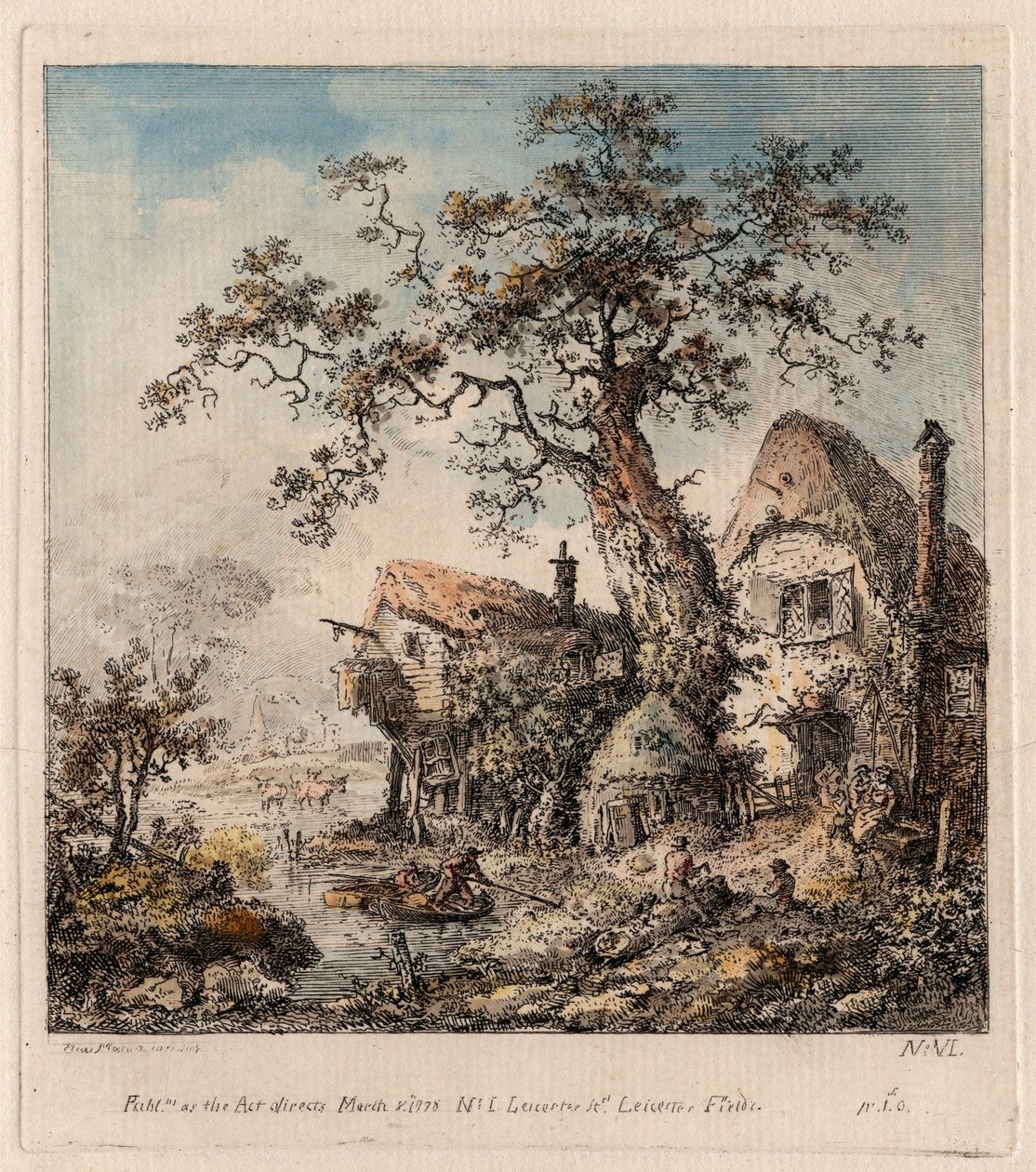 Wiejska sceneria z chatą autorstwa Elias Martin
