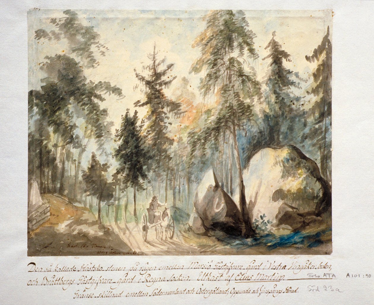 "Kamień Podkowa", Finspång, Östergötland, Szwecja (25780761224) autorstwa Elias Martin
