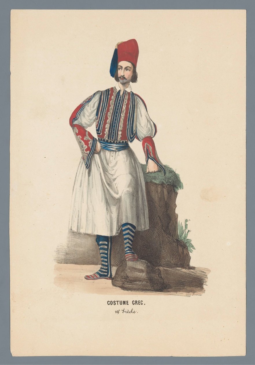 Kostium Grec. 19e Siècle (tytuł na obiekcie) autorstwa Elias Spanier