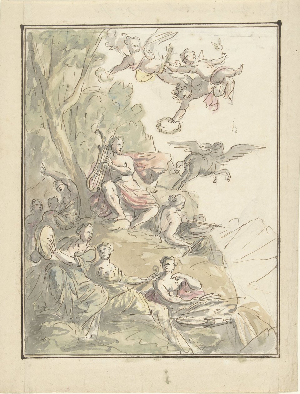 Apollo i muzy na Parnasie autorstwa Elias van Nijmegen